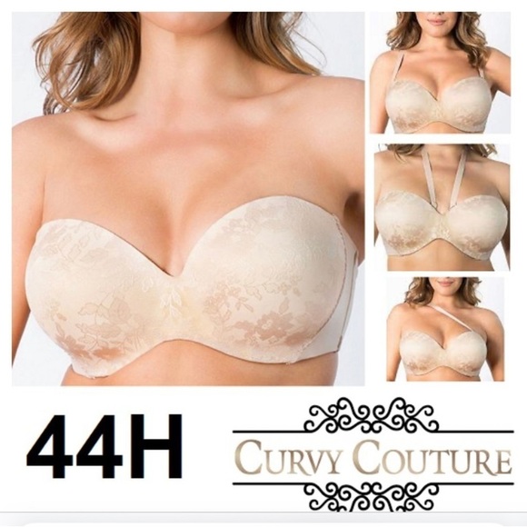 CURVY COUTURE PLUS SIZE MULTI-WAY STRAPLESS SENSATION BRA - Picture 1 of 1